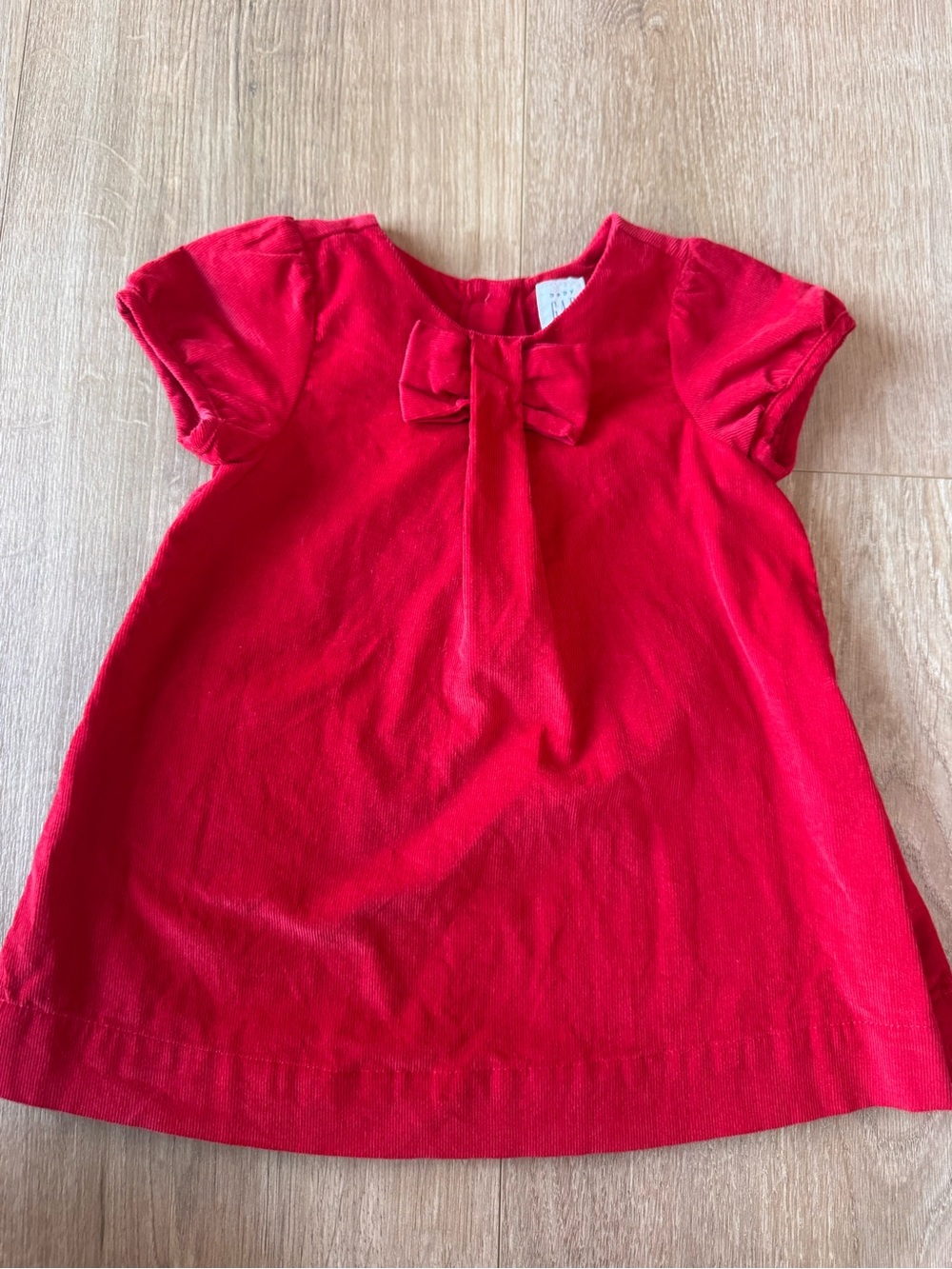 baby GAP Baby Girls Bow Dress red corduroy 6-12 Months
